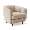 Fauteuil 78 x 80 x 82 cm en tissu beige style contemporain avec accoudoirs