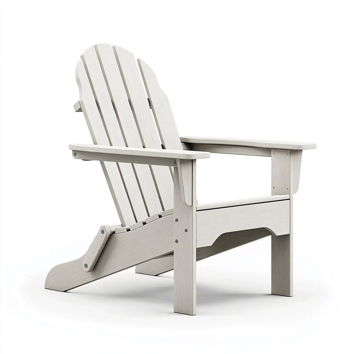 Fauteuil de jardin Adirondack 80 x 90 x 95 cm en bois blanc avec accoudoirs