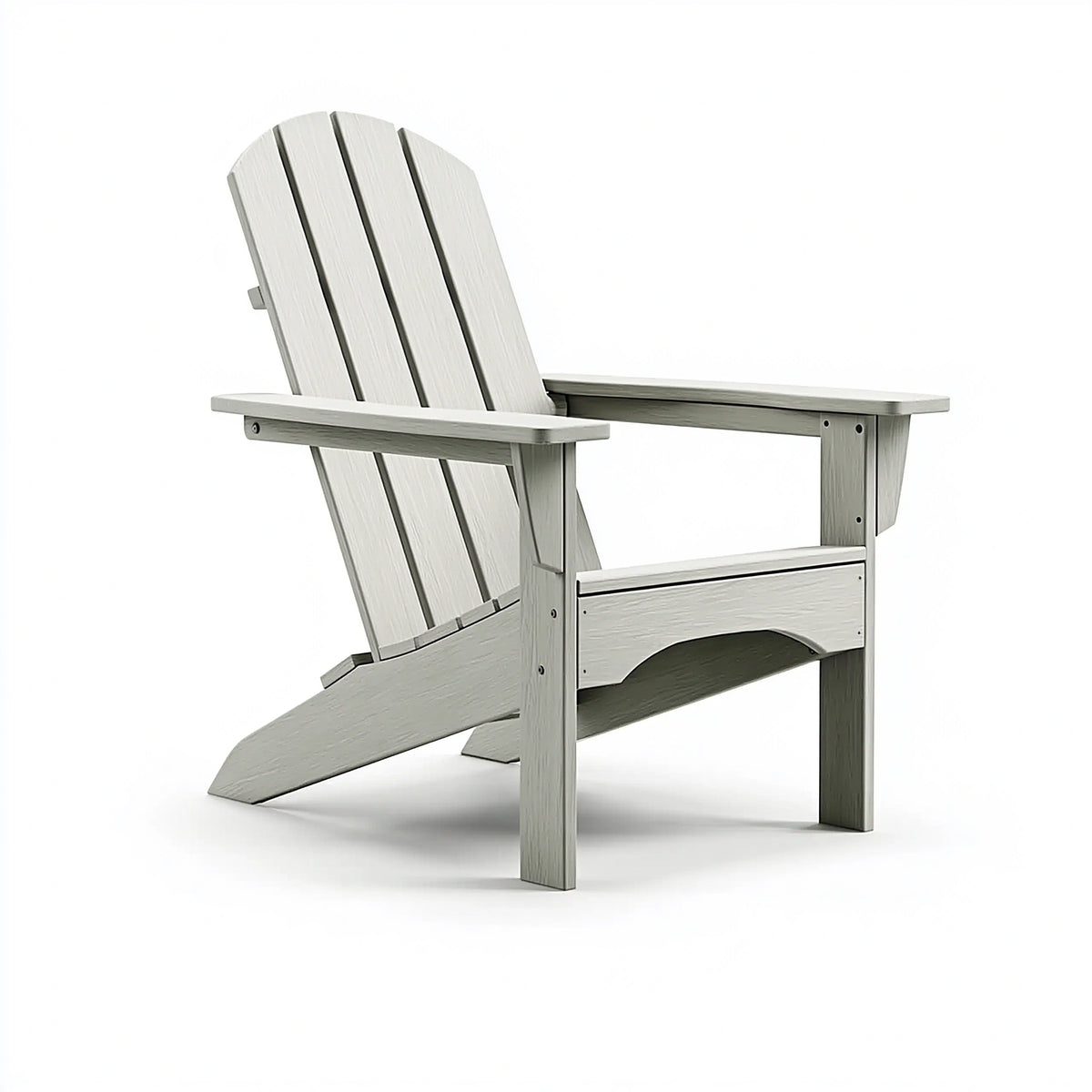 Fauteuil de jardin Adirondack 79 x 88 x 98 cm en bois gris clair avec accoudoirs