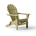Fauteuil Adirondack 78 x 88 x 94 cm en bois vert kaki pour extérieur - dossier incliné