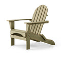Fauteuil de jardin Adirondack 80 x 88 x 92 cm en bois vert olive - dossier incliné