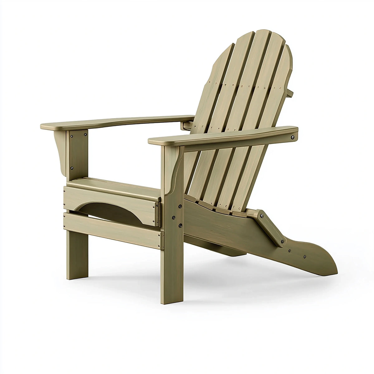 Fauteuil de jardin Adirondack 80 x 88 x 92 cm en bois vert olive - dossier incliné