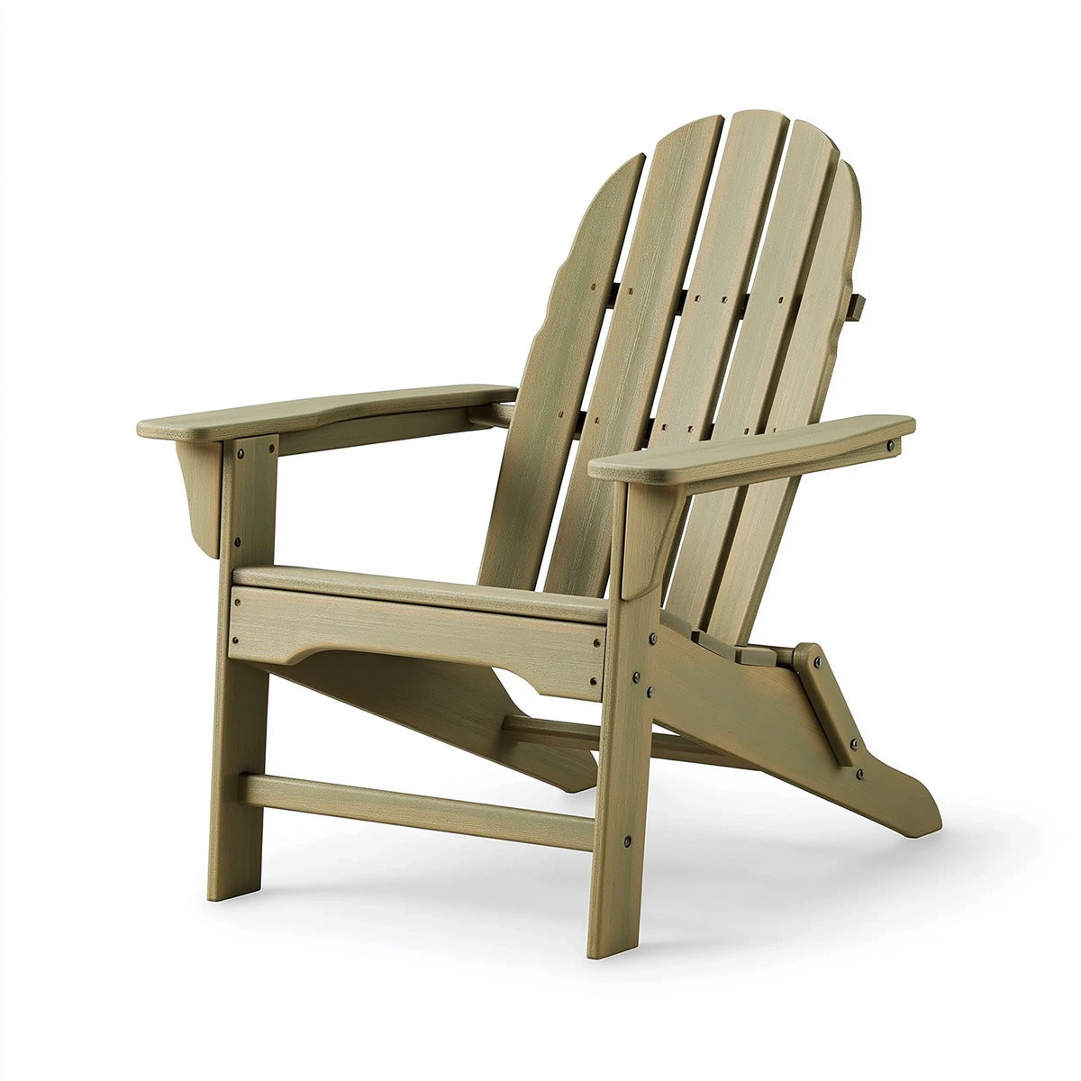Fauteuil de jardin Adirondack 80 x 94 x 92 cm en bois beige avec accoudoirs