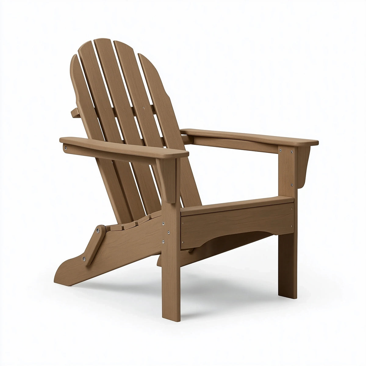 Fauteuil Adirondack 80 x 85 x 95 cm en plastique marron pour extérieur inclinable