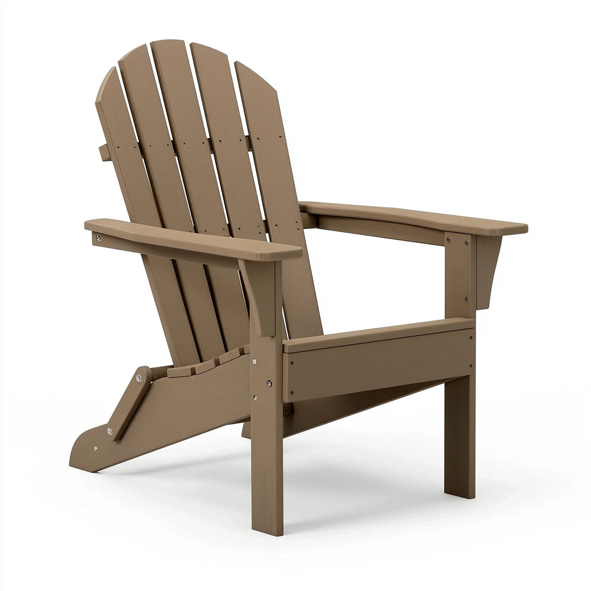 Fauteuil Adirondack 80 x 90 x 98 cm en plastique taupe pour extérieur style classique