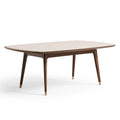 Table à manger 180 x 90 x 75 cm en bois brun et beige style contemporain